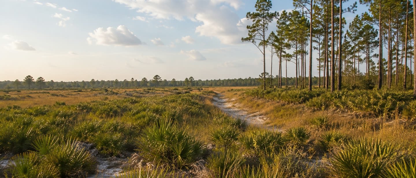 Rural acreage under preparation in Florida