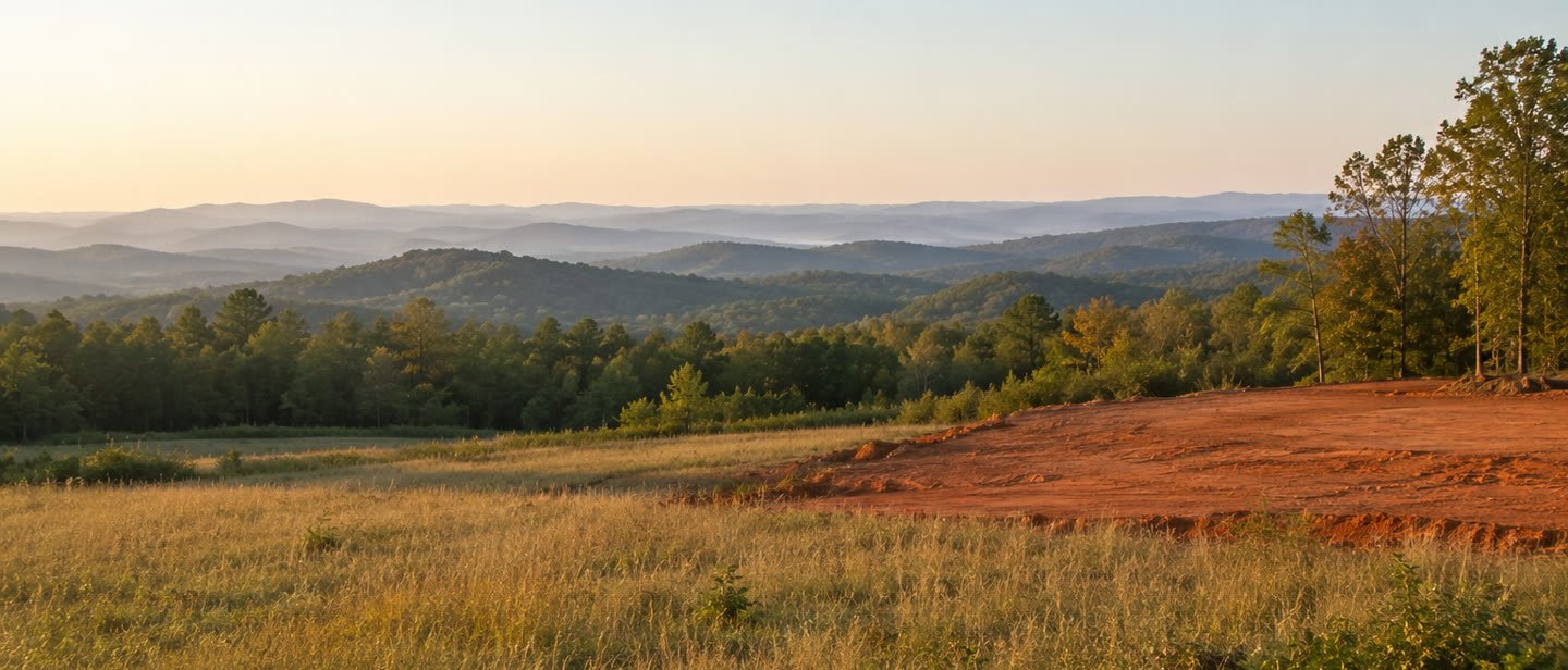 Rural acreage under preparation in North Carolina