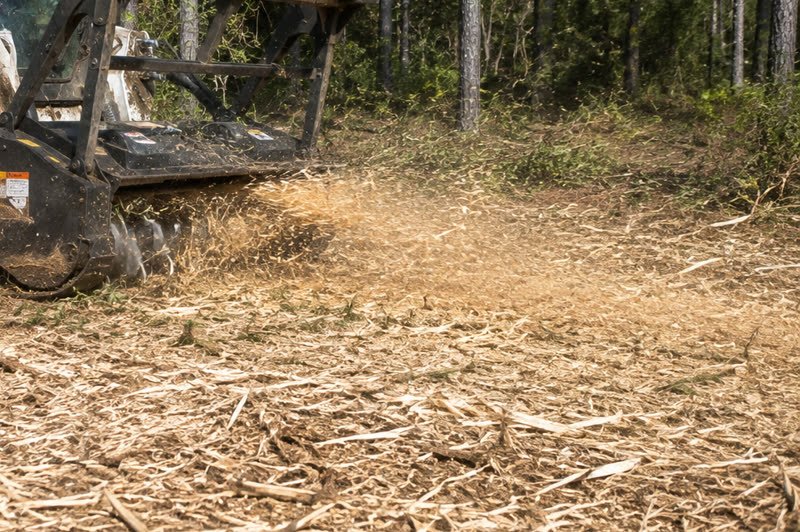 Forestry Mulching work in progress on rural land