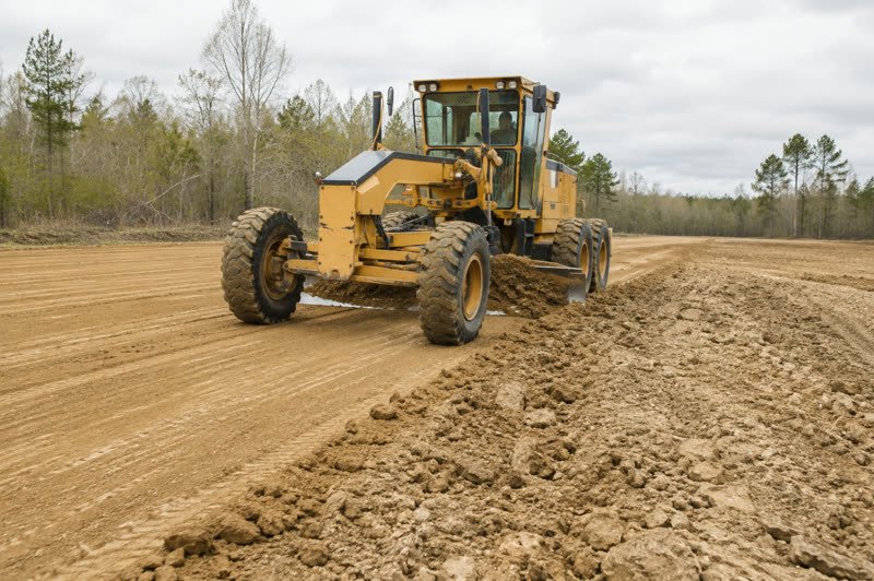 Land Grading work in progress on rural land