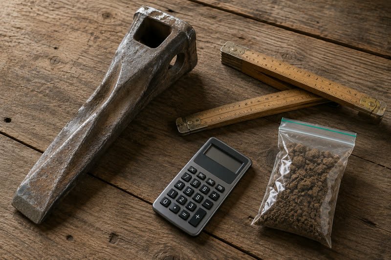 Excavation cost calculator — Cubic yards, haul-off and machine time.
