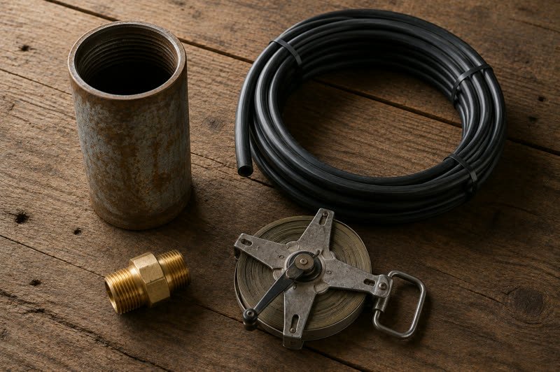 Well drilling cost calculator — Depth, casing and pump, priced out per foot.